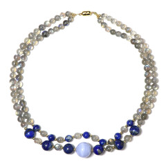 Collana in argento con Agata Lace Blu (Riya)