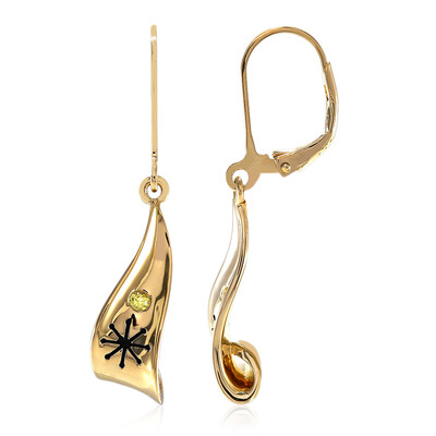 Orecchini in argento con Zaffiro Giallo (TPC)