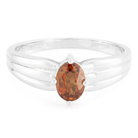 Anello da uomo in argento con Zircone Arancio Mashewa