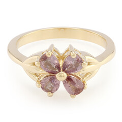 Anello in oro con Zaffiro Padparadscha (non riscaldato) (AMAYANI)