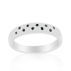 Anello in argento con Diamante Blu I3