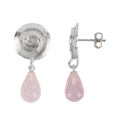 Orecchini in argento con Quarzo Rosa