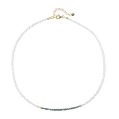 Collana in argento con Diamante Blu