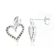 Orecchini placcati in platino con Diamante Fancy