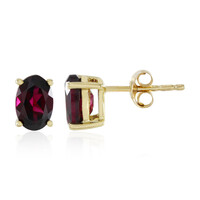 Orecchini in oro con Rodolite Lampone