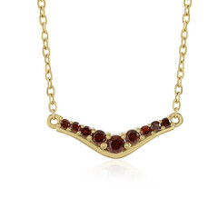 Collana in argento con Diamante Rosso I3