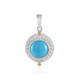 Ciondolo in argento con Turchese Sleeping Beauty (Granulieren)