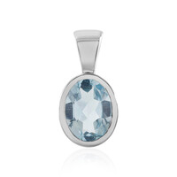 Ciondolo in argento con Topazio Blu Cielo