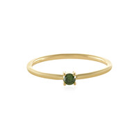 Anello in oro con Diamante Verde I2