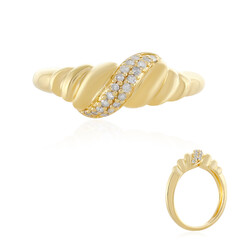 Anello in argento con Diamante I4 (J)