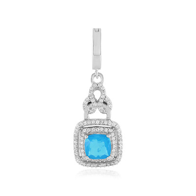 Ciondolo in argento con Opale Blu dell'Etiopia