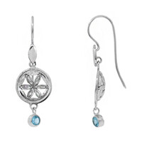 Orecchini in argento con Topazio Blu