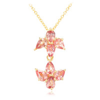 Collana in oro con Zaffiro Padparadscha (non riscaldato) (AMAYANI)