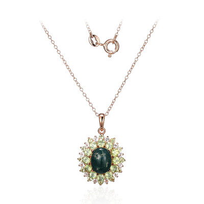 Collana in argento con Agata Muschiata