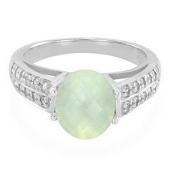 Anello in argento con Prehnite