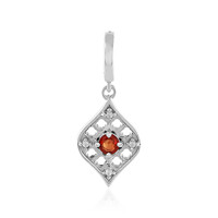 Ciondolo in argento con Zaffiro Padparadscha