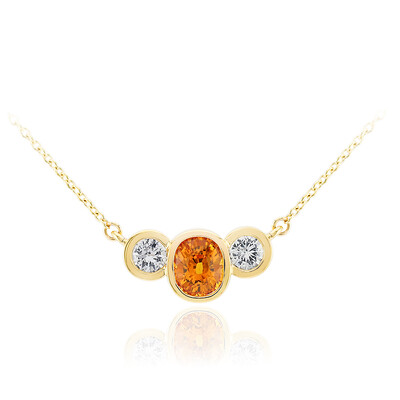 Collana in oro con Zaffiro Arancione Ban Ka Cha