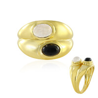 Anello in argento con Pietra di Luna Arcobaleno