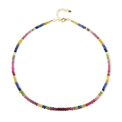 Collana in argento con Zaffiro Rosa del Madagascar