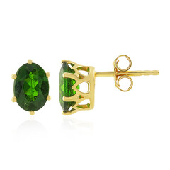 Orecchini in argento con Diopside Russo