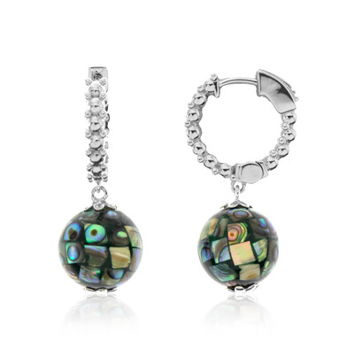 Orecchini in argento con Conchiglia Abalone (Dallas Prince Designs)