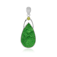 Ciondolo in argento con Uvarovite