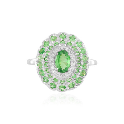 Anello in argento con Tsavorite della Tanzania