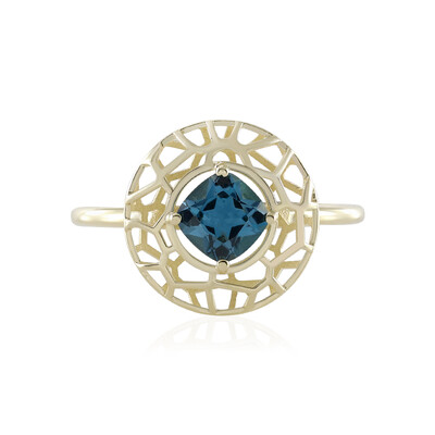 Anello in oro con Topazio Blu Londra (Ornaments by de Melo)