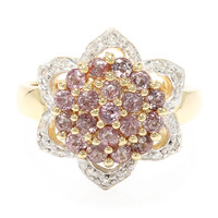 Anello in oro con Zaffiro Padparadscha (non riscaldato) (AMAYANI)