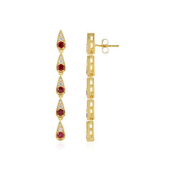 Orecchini in argento con Spinello Rosso