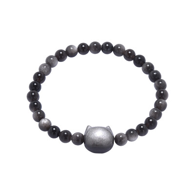 Bracciale con Ossidiana Argentata