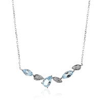 Collana in oro con Acquamarina Brasiliana AAA (CIRARI)