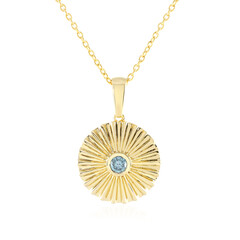 Collana in argento con Diamante Blu I2