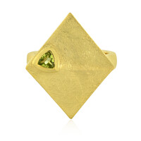 Anello placcato in oro con Peridoto