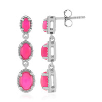 Orecchini in argento con Opale Rosa dell'Etiopia
