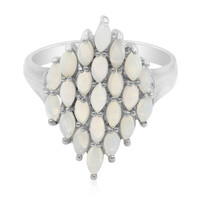 Anello in argento con Opale Bianco
