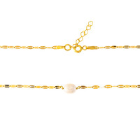 Collana in argento con Perla d'Acqua Dolce Bianca (Joias do Paraíso)