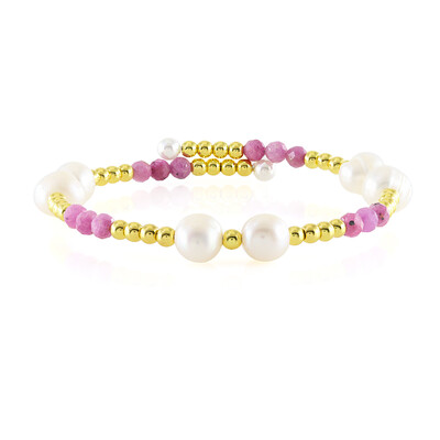 Bracciale in acciaio con Perla d'Acqua Dolce Bianca (Riya)