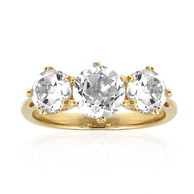 Anello in argento con Topazio Bianco