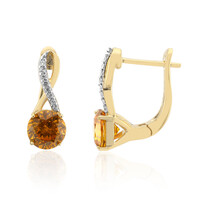 Orecchini in oro con Sfalerite spagnola