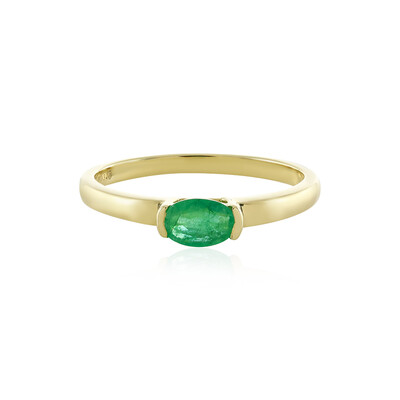 Anello in oro con Smeraldo della Tanzania