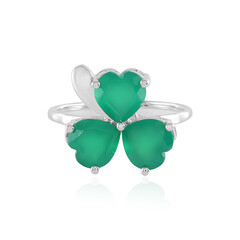 Anello in argento con Onice Verde