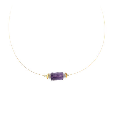 Collana in argento con Ametista Zambiana