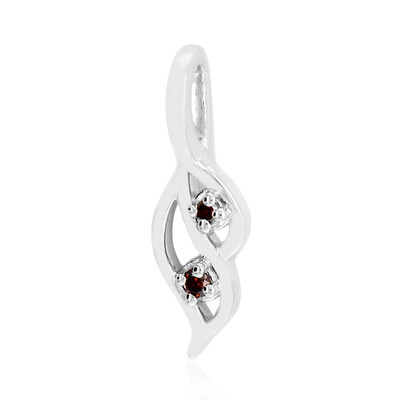 Ciondolo in argento con Diamante Rosso I3