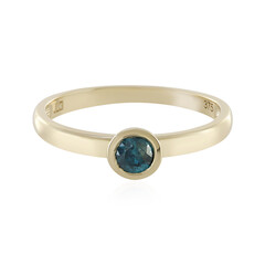 Anello in oro con Diamante Blu I1