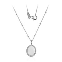 Collana in argento con Topazio Bianco