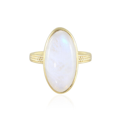 Anello in argento con Pietra di Luna Arcobaleno
