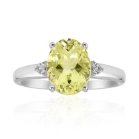 Anello in argento con Citrino Limone