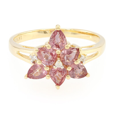 Anello in oro con Zaffiro Padparadscha (non riscaldato) (AMAYANI)