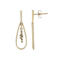 Orecchini in oro con Diamante Cioccolato I2